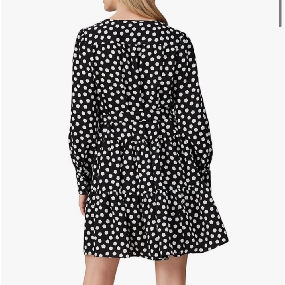 Kate Spade dress. Black with white cloud like dots. No sash.